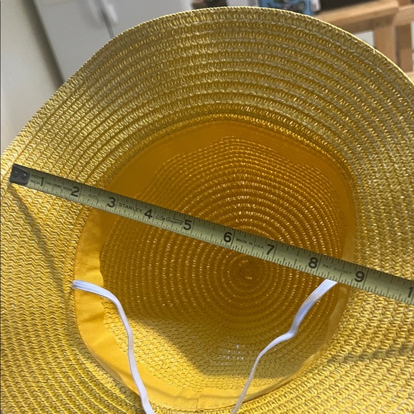 (0349) Unisex Bright Yellow Wide-Brimmed Sun Hat - Picture 4 of 5